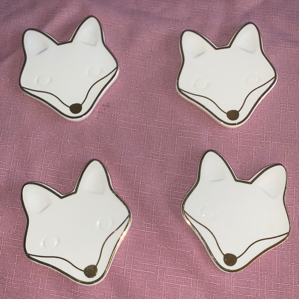 FOX COASTERS Set of 4 Charming Charlie